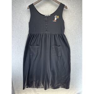 Vintage Dress Acme Clothing WB 1995 Sylvester & Tweety A-Line Size Medium Black